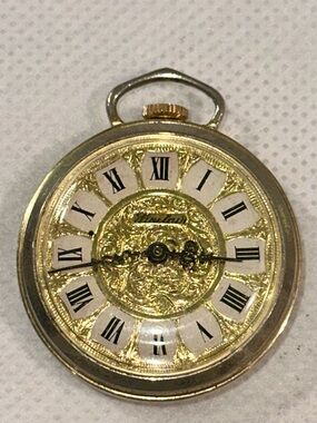 Vintage SINCLAIR Swiss POCKET WATCH / Pendant Roman Numerals 2 Tone Victorian